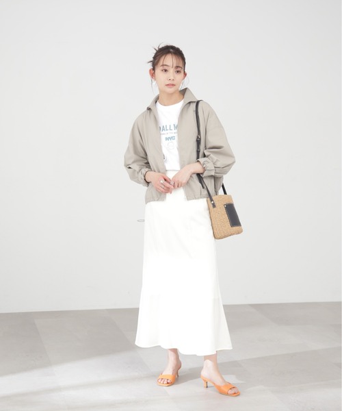 N.（N. Natural Beauty Basic）（エヌエヌナチュラルビューティーベーシック）の「◆ドロストＺＩＰシャツブルゾン（ブルゾン・レディース・グレー/クリーム/イエロー・MEDIUM）」の6枚目の写真