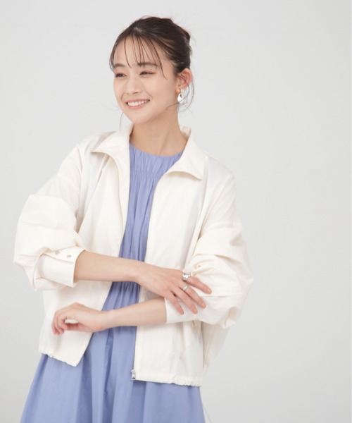 N.（N. Natural Beauty Basic）（エヌエヌナチュラルビューティーベーシック）の「◆ドロストＺＩＰシャツブルゾン（ブルゾン・レディース・グレー/クリーム/イエロー・MEDIUM）」の12枚目の写真