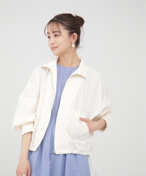 N.（N. Natural Beauty Basic）（エヌエヌナチュラルビューティーベーシック）の「◆ドロストＺＩＰシャツブルゾン（ブルゾン・レディース・グレー/クリーム/イエロー・MEDIUM）」の17枚目の写真