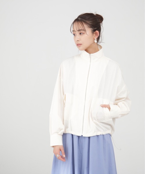 N.（N. Natural Beauty Basic）（エヌエヌナチュラルビューティーベーシック）の「◆ドロストＺＩＰシャツブルゾン（ブルゾン・レディース・グレー/クリーム/イエロー・MEDIUM）」の18枚目の写真