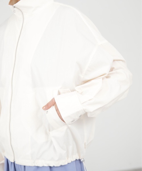 N.（N. Natural Beauty Basic）（エヌエヌナチュラルビューティーベーシック）の「◆ドロストＺＩＰシャツブルゾン（ブルゾン・レディース・グレー/クリーム/イエロー・MEDIUM）」の8枚目の写真