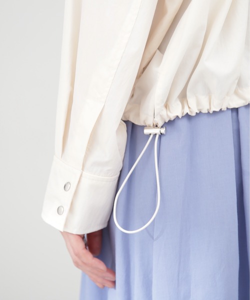 N.（N. Natural Beauty Basic）（エヌエヌナチュラルビューティーベーシック）の「◆ドロストＺＩＰシャツブルゾン（ブルゾン・レディース・グレー/クリーム/イエロー・MEDIUM）」の11枚目の写真