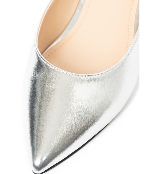 R&E(アールアンドイー)の「【REZOY】ワンベルトポインテッドトゥLOWヒールパンプス(パンプス・レディース・ライトグレー/ブラック/シルバー/アイボリー・LL/S/M/L)」の8枚目の写真