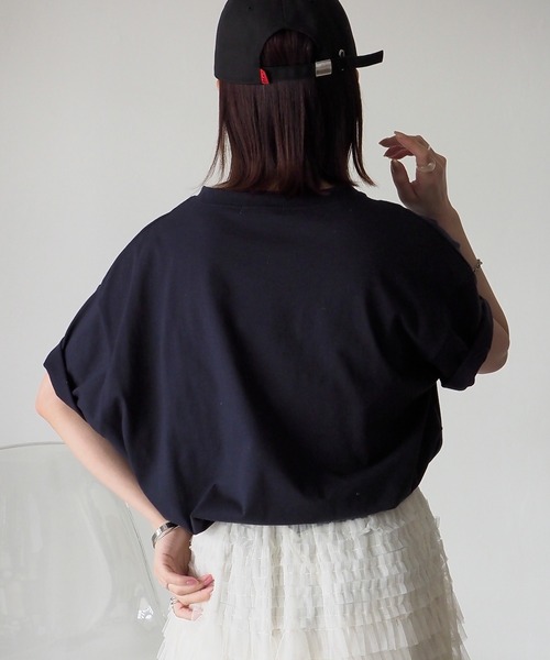 Riberry（リベリー）の「キャップキツネ刺繍T（Tシャツ/カットソー・レディース・ネイビー/オフホワイト/ピンク/サックスブルー/マルチ・FREE）」の8枚目の写真