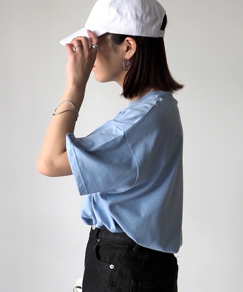 Riberry（リベリー）の「キャップキツネ刺繍T（Tシャツ/カットソー・レディース・ネイビー/オフホワイト/ピンク/サックスブルー/マルチ・FREE）」の14枚目の写真