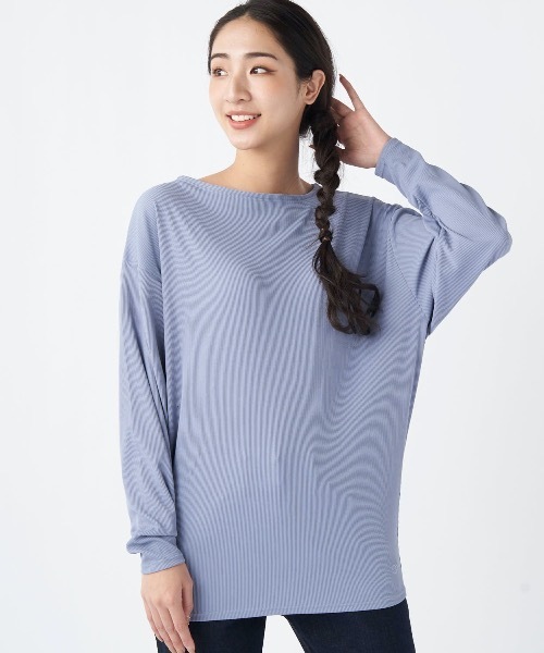 Ocean Pacific(オーシャンパシフィック)の「【OP:オーピー】レディースドルマンTシャツ 水陸両用 UVカット 耐塩素 ストレッチ(Tシャツ/カットソー・レディース・イエロー/ブルー/ブラック/カーキ・MEDIUM/LARGE/X-LARGE)」の3枚目の写真