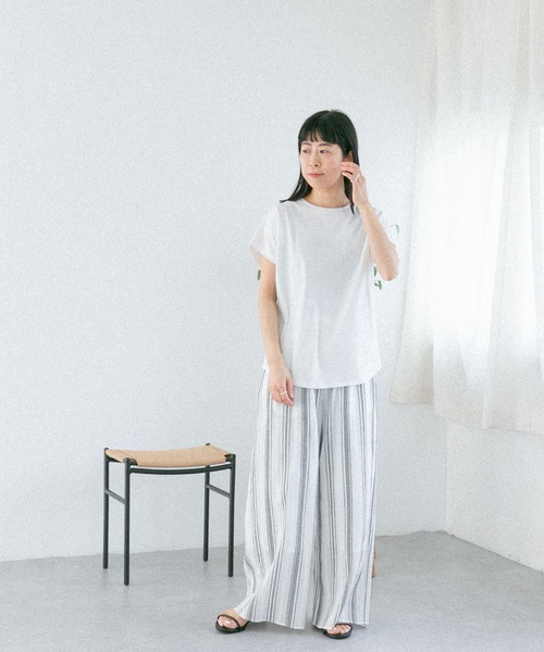 FORK&SPOON(フォークアンドスプーン)の「FORK&SPOON コットンドビーストライプパンツ(その他パンツ・レディース・チャコールグレー/ホワイト・2/1)」の19枚目の写真