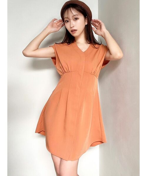 RESEXXY（リゼクシー）の「ノーカラーコルセットシャツワンピース（シャツワンピース・レディース・オレンジ/ホワイト/ブラック・FREE）」の20枚目の写真