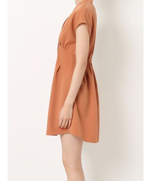 RESEXXY（リゼクシー）の「ノーカラーコルセットシャツワンピース（シャツワンピース・レディース・オレンジ/ホワイト/ブラック・FREE）」の8枚目の写真