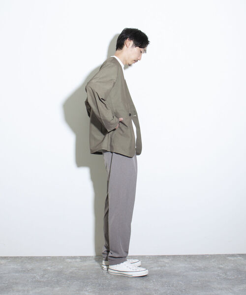 GLOSTER(グロスター)の「【GLOSTER/グロスター】AIR-RIP ノーカラージャケット(ノーカラージャケット・メンズ・ベージュ/ネイビー/グレー・M/L/S)」の10枚目の写真
