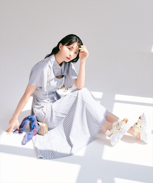 一枚でコーデが決まる♡【CHANEL】ストライプ ワンピース REDYAZEL(レディアゼル)の「【ルミネ・公式オンライン限定