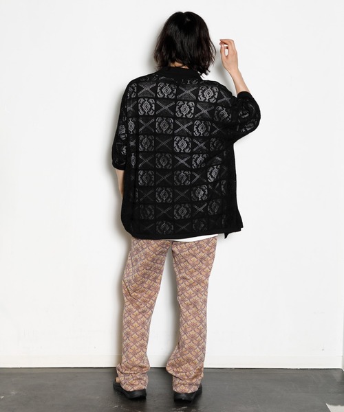 AMERICAN RAG CIE(アメリカンラグシー)の「透かし編みニットシャツ(ニット/セーター・メンズ・ブラック/ベージュ・M/L)」の19枚目の写真