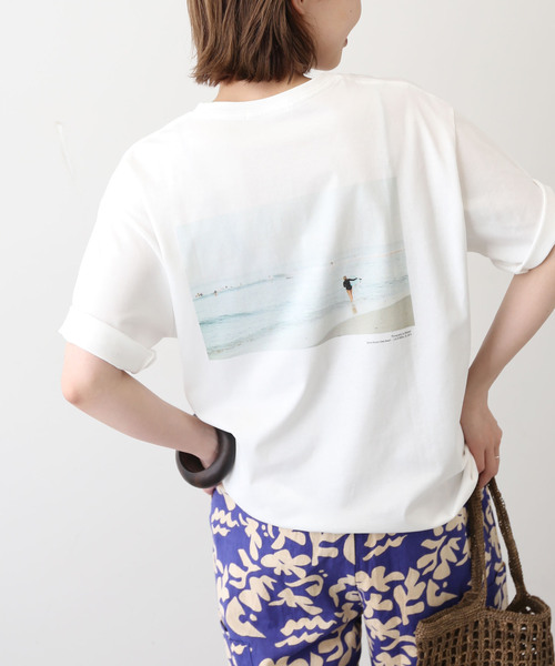 「SLOBE IENA」 「＋81BRANCA」半袖Tシャツ FREE ホワイト系その他 レディース 81BRANCA/ハチイチブランカ SLOBE別注 プルートTシャツ（Tシャツ