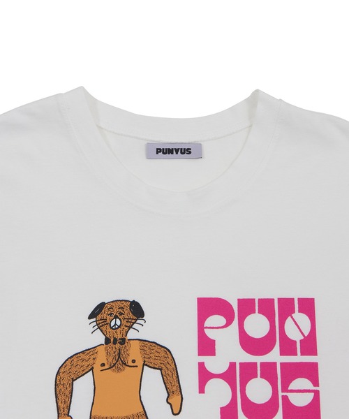 PUNYUS(プニュズ)の「POOL DOGビッグT(Tシャツ/カットソー・レディース・スミクロ/ホワイト/パープル・4/3)」の10枚目の写真