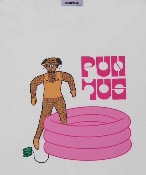 PUNYUS(プニュズ)の「POOL DOGビッグT(Tシャツ/カットソー・レディース・スミクロ/ホワイト/パープル・4/3)」の11枚目の写真