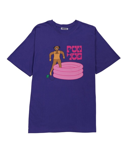 PUNYUS(プニュズ)の「POOL DOGビッグT(Tシャツ/カットソー・レディース・スミクロ/ホワイト/パープル・4/3)」の15枚目の写真