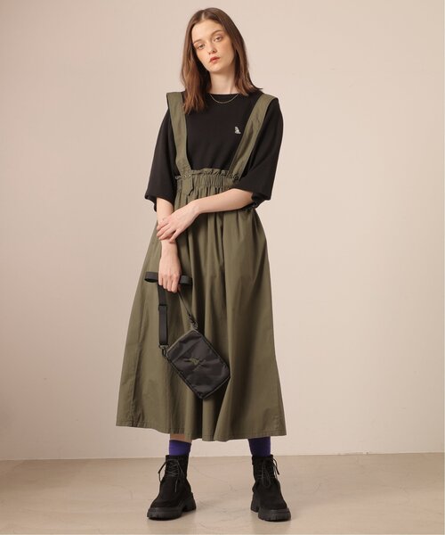 DOUBLE NAME（ダブルネーム）の「ミリタリー2WAYジャンスカ（ジャンパースカート・レディース・カーキ/ネイビー/ブラウン・FREE）」の2枚目の写真