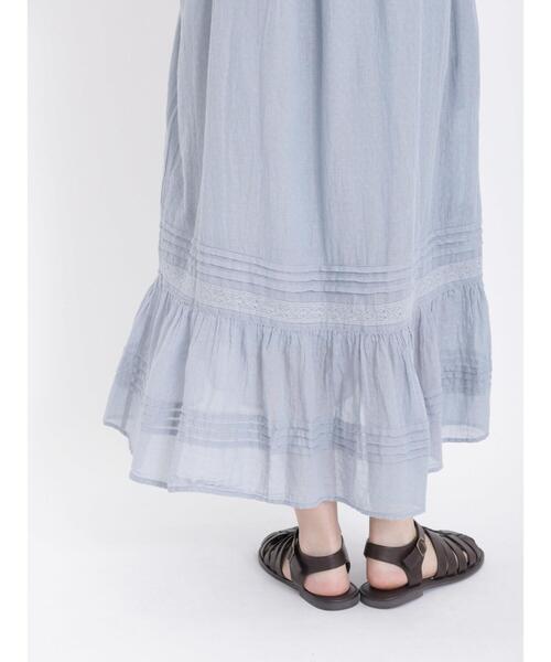 Samansa Mos2（サマンサ モスモス）の「メッシュ柄キャミワンピース（ワンピース・レディース・キナリ/サックスブルー/ブラック/オフホワイト・F）」の6枚目の写真