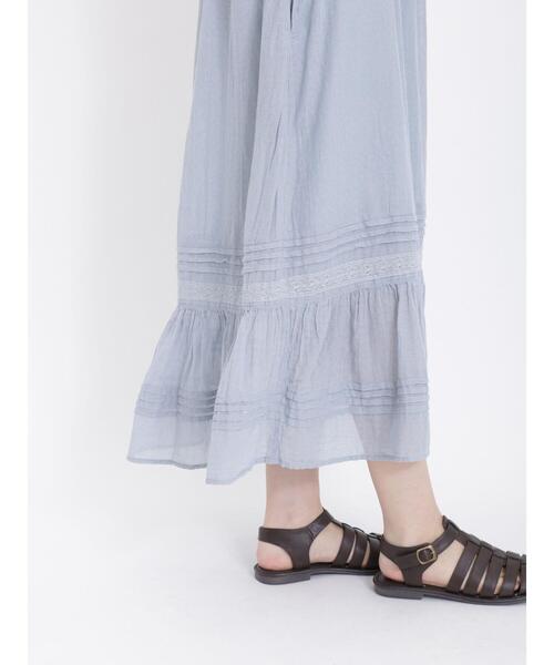 Samansa Mos2（サマンサ モスモス）の「メッシュ柄キャミワンピース（ワンピース・レディース・キナリ/サックスブルー/ブラック/オフホワイト・F）」の8枚目の写真