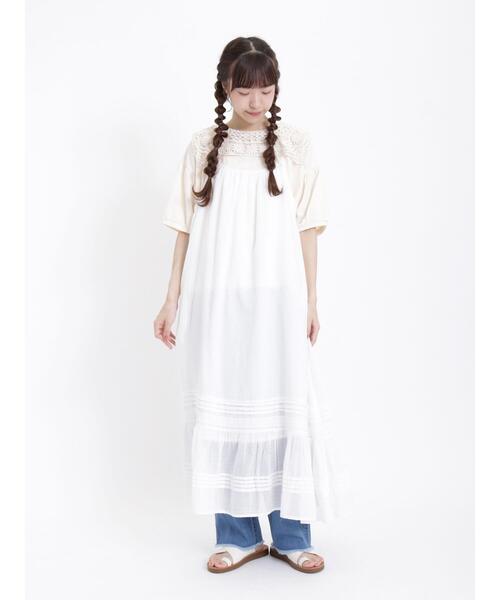 Samansa Mos2（サマンサ モスモス）の「メッシュ柄キャミワンピース（ワンピース・レディース・キナリ/サックスブルー/ブラック/オフホワイト・F）」の15枚目の写真