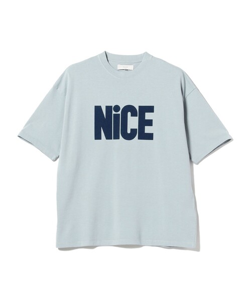 B:MING by BEAMS（ビーミングバイビームス）の「B:MING by BEAMS / NICE ロゴプリント Tシャツ（Tシャツ/カットソー・メンズ・チャコールグレー/ホワイト系その他5/サックスブルー・SMALL/MEDIUM/LARGE/X-LARGE）」の19枚目の写真