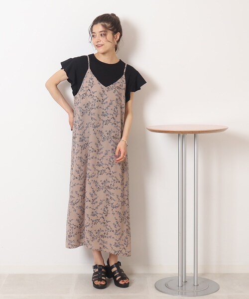 ▪️RALPH LAUREN キャミソールワンピース　花柄　未使用便　アイボリー ワンピースキャミソールロング花柄フラワーキャミワンピ