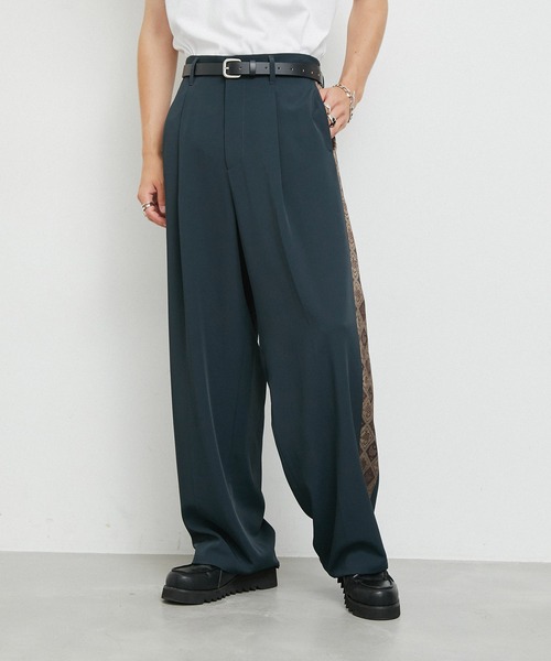 JUNRED（ジュンレッド）の「サイドデザインワイドトラックパンツ（その他パンツ・メンズ・チャコールグレー/ブラック・L/M/S）」の6枚目の写真