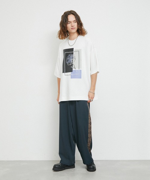 JUNRED（ジュンレッド）の「サイドデザインワイドトラックパンツ（その他パンツ・メンズ・チャコールグレー/ブラック・L/M/S）」の11枚目の写真