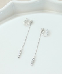 Three Four Time | トリプルストーンロングノンホール(イヤリング)