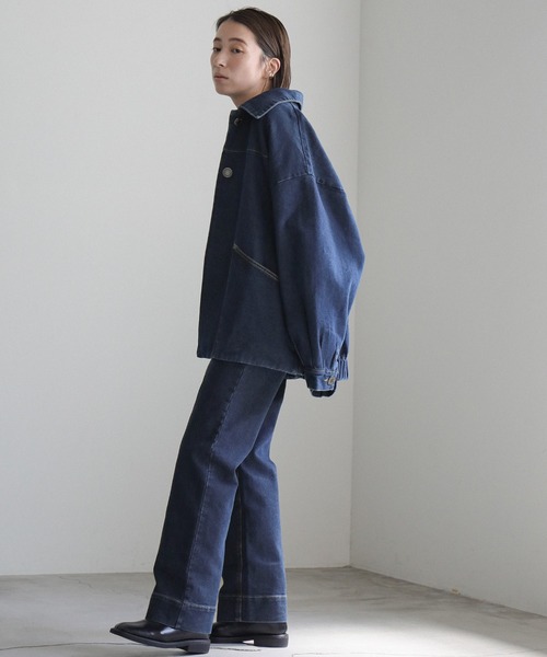 select MOCA（セレクトモカ）の「バックギャザーオーバーデニム