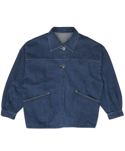 セール】バックギャザーオーバーデニムジャケット（デニムジャケット