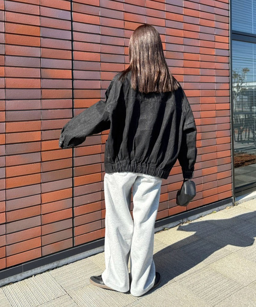 セール】バックギャザーオーバーデニムジャケット（デニムジャケット