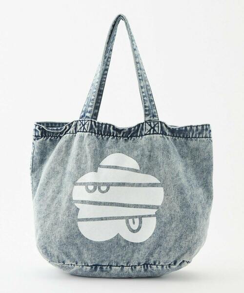 FRAPBOIS PARK（フラボアパーク）の「マークデニムBAG（トートバッグ・レディース・ダークブルー/ケミカルウォッシュ・FREE）」の2枚目の写真