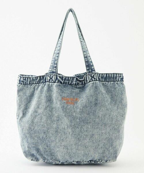 FRAPBOIS PARK（フラボアパーク）の「マークデニムBAG（トートバッグ・レディース・ダークブルー/ケミカルウォッシュ・FREE）」の16枚目の写真