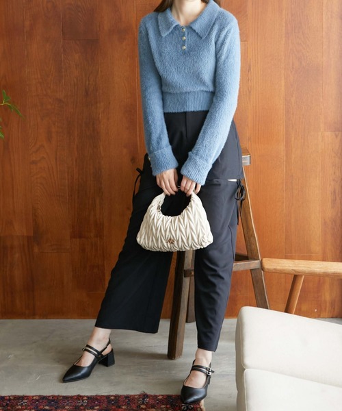 archives(アルシーヴ)の「ポインテッドストラップパンプス(パンプス・レディース・ブラック/アイボリー・MEDIUM/LARGE)」の17枚目の写真