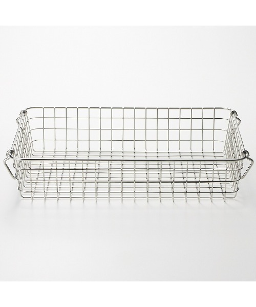 使用済みキャンドル＋MUJI ステンレスワイヤーバスケット ステンレスワイヤーバスケット2 約幅37×奥行26×高さ8cm