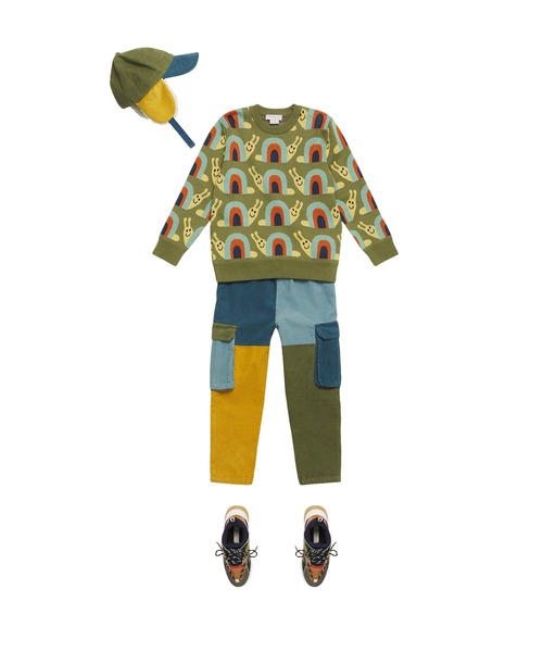 STELLA McCARTNEY(ステラマッカートニー)の「STELLA McCARTNEY (ステラマッカートニー) Kids & Junior ボアキャップ帽子(キャップ・キッズ・グリーン・Ⅱ)」の9枚目の写真