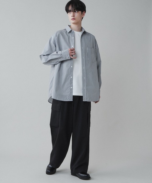 LUCY（ルーシー）の「LUCY/イージーケアブロードビッグシャツ（シャツ/ブラウス・メンズ・ブルー系その他4/ブルー/サックスブルー/ダークグレー/ブラック系その他4/ホワイト・MEDIUM/LARGE）」の8枚目の写真