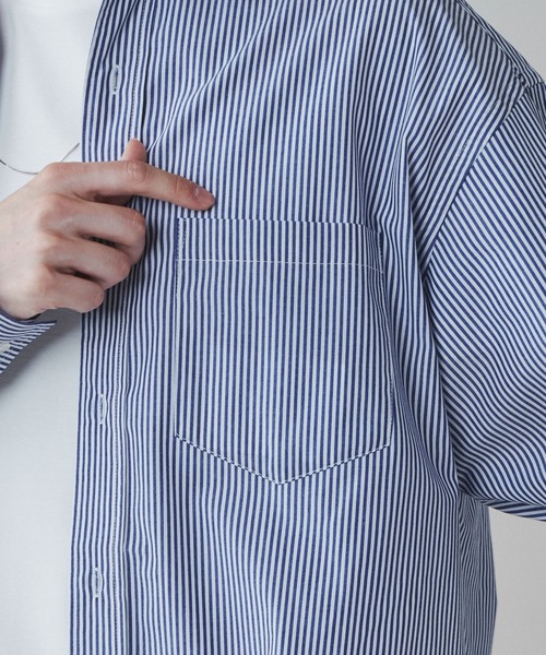 LUCY（ルーシー）の「LUCY/イージーケアブロードビッグシャツ（シャツ/ブラウス・メンズ・ブルー系その他4/ブルー/サックスブルー/ダークグレー/ブラック系その他4/ホワイト・MEDIUM/LARGE）」の16枚目の写真