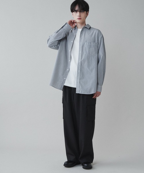 LUCY（ルーシー）の「LUCY/イージーケアブロードビッグシャツ（シャツ/ブラウス・メンズ・ブルー系その他4/ブルー/サックスブルー/ダークグレー/ブラック系その他4/ホワイト・MEDIUM/LARGE）」の22枚目の写真