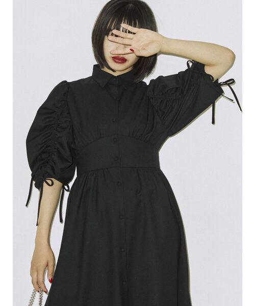 jouetie(ジュエティ)の「ギャザースリーブシャツワンピース(シャツワンピース・レディース・ブルー/グレー/ブラック・MEDIUM)」の10枚目の写真