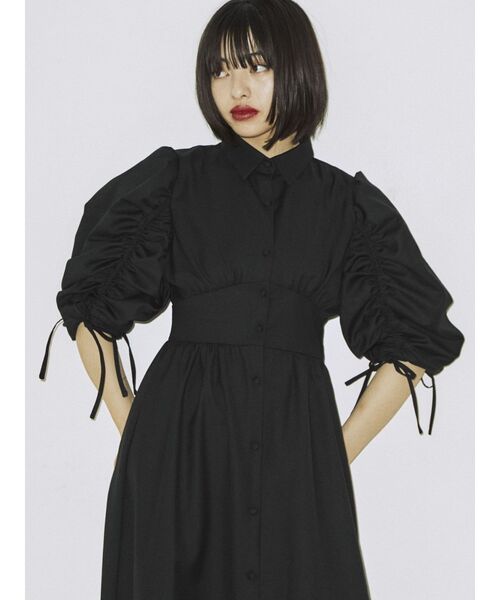 jouetie(ジュエティ)の「ギャザースリーブシャツワンピース(シャツワンピース・レディース・ブルー/グレー/ブラック・MEDIUM)」の13枚目の写真