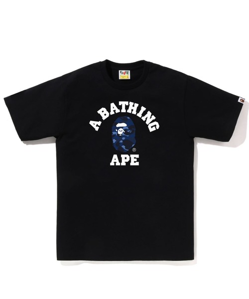 A BATHING APE（アベイシングエイプ）の「COLOR CAMO COLLEGE TEE M（Tシャツ/カットソー・メンズ・ブラック×レッド/ホワイト×パープル/ブラック×ブルー/ホワイト×ネイビー/ブラック×パープル/ホワイト×レッド・X-LARGE/LARGE/XXX-LARGE/MEDIUM/SMALL/XX-LARGE）」の6枚目の写真