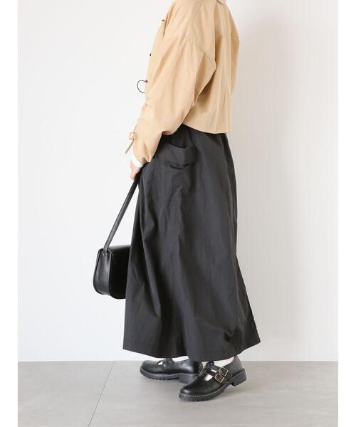 ehka sopo（エヘカソポ）の「ナイロンカーゴスカート（スカート・レディース・キャメル/ベージュ/ブラック・F）」の9枚目の写真