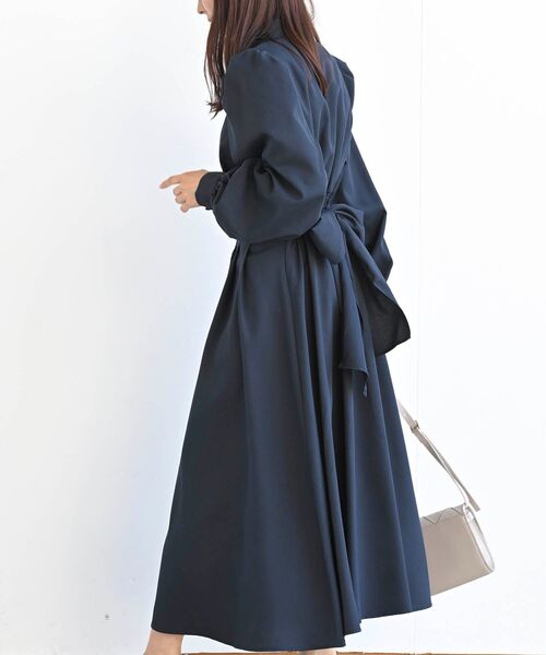 rps（アールピーエス）の「共地リボン付きタックシャツワンピース（シャツワンピース・レディース・チャコールグレー/モカ/ダークネイビー・フリー）」の22枚目の写真