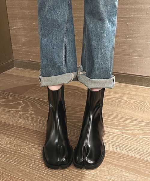 Futier land（フューティアランド）の「足袋ショートブーツ（ブーツ・レディース・ブラック系その他/ブラック・38/36/39/37/40）」の10枚目の写真