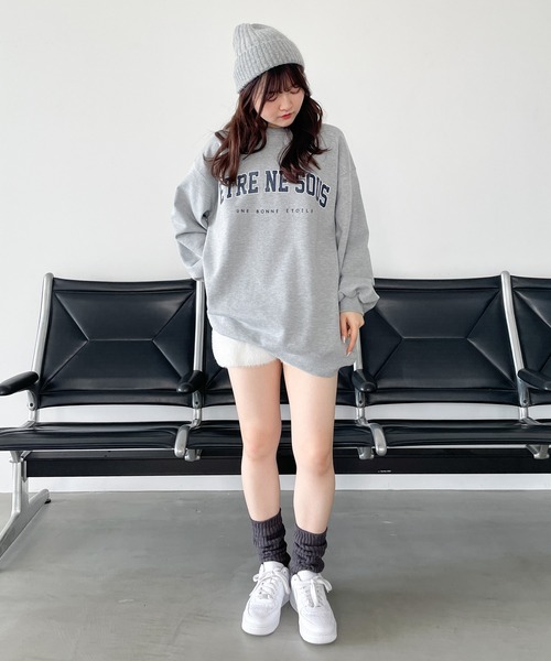 Heather(ヘザー)の「カレッジロゴ裏毛スウェット 979612(スウェット・レディース・スミクロ/オートミール/グレー・FREE)」の16枚目の写真
