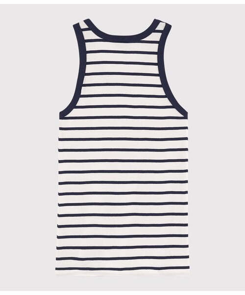 PETIT BATEAU(プチバトー)の「マリニエールタンクトップ(タンクトップ・レディース・ホワイト×ネイビー・X-SMALL/MEDIUM/XX-SMALL)」の2枚目の写真