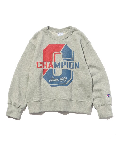 Champion（チャンピオン）の「◆【Champion】プリントスウェット（スウェット・キッズ・グレー/ダークグリーン・12/14/11/13）」の3枚目の写真