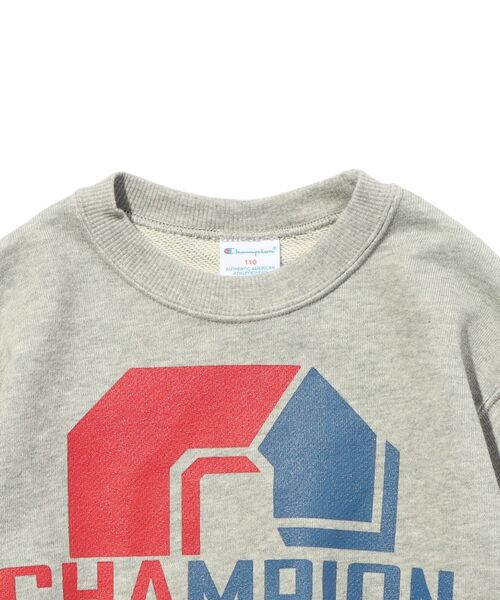 Champion（チャンピオン）の「◆【Champion】プリントスウェット（スウェット・キッズ・グレー/ダークグリーン・12/14/11/13）」の5枚目の写真